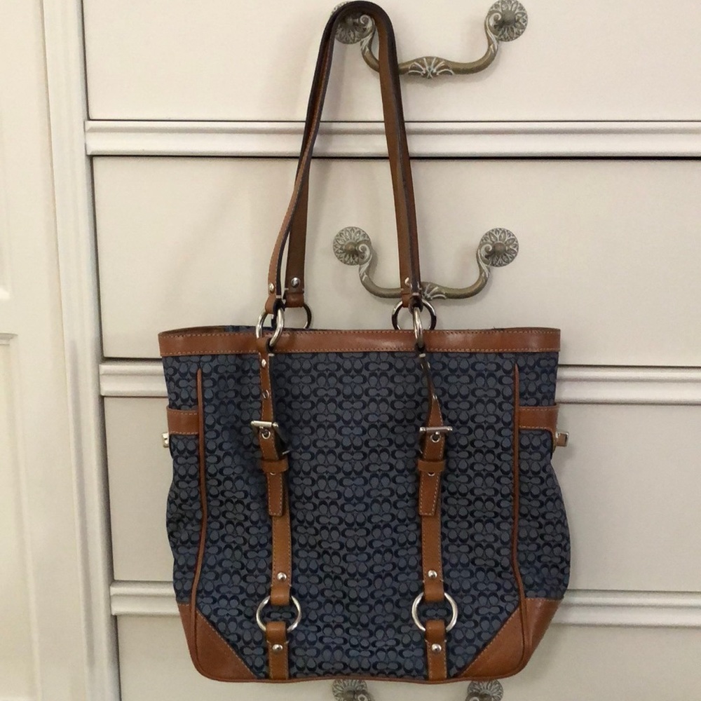 Vintage Coach signature tote bag